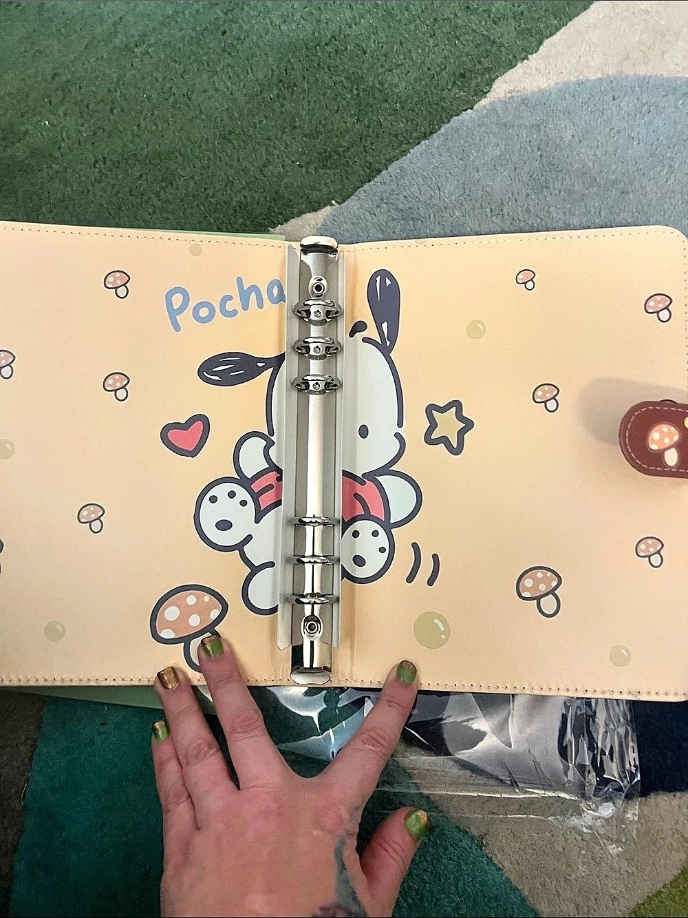 🔮sold 🔮Pochacco Stationery Set Blue & Beige NWT